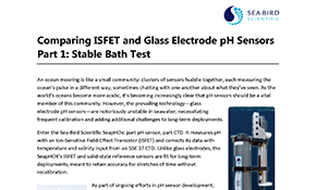 Comparing ISFET and Glass Electrode pH Sensors part one Stable bath test case study