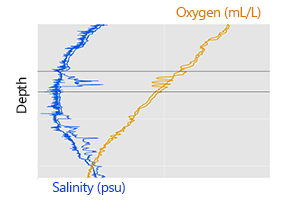 Salinity spikes in a CTD profile