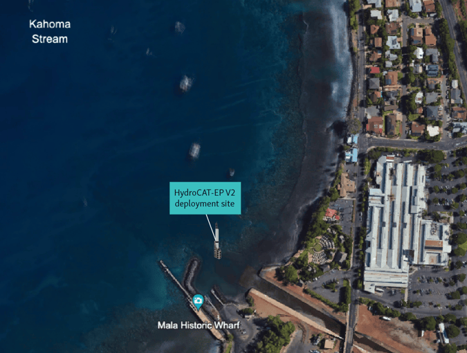 Lahaina Case Study HydroCAT-EP V2 deployment site
