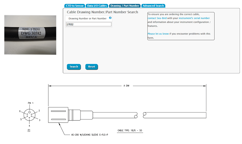 A label on a cable for identifying the drawing in Cable Search