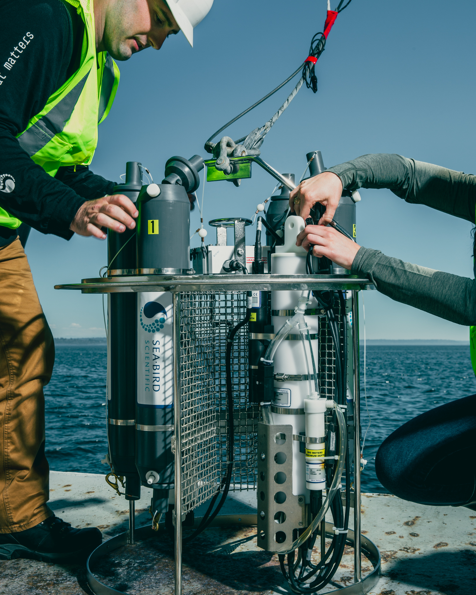 Oceanographers with SBE 911plus CTD