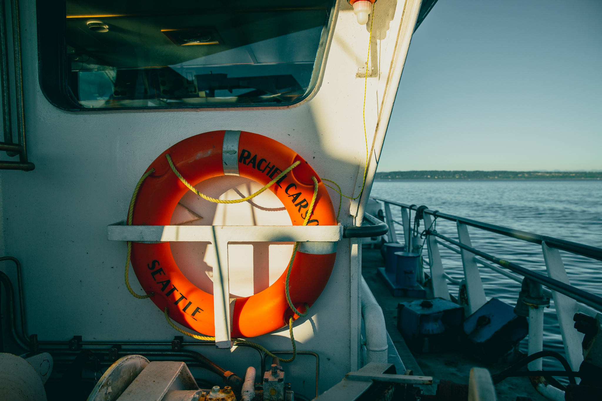 Image of life donut on boat