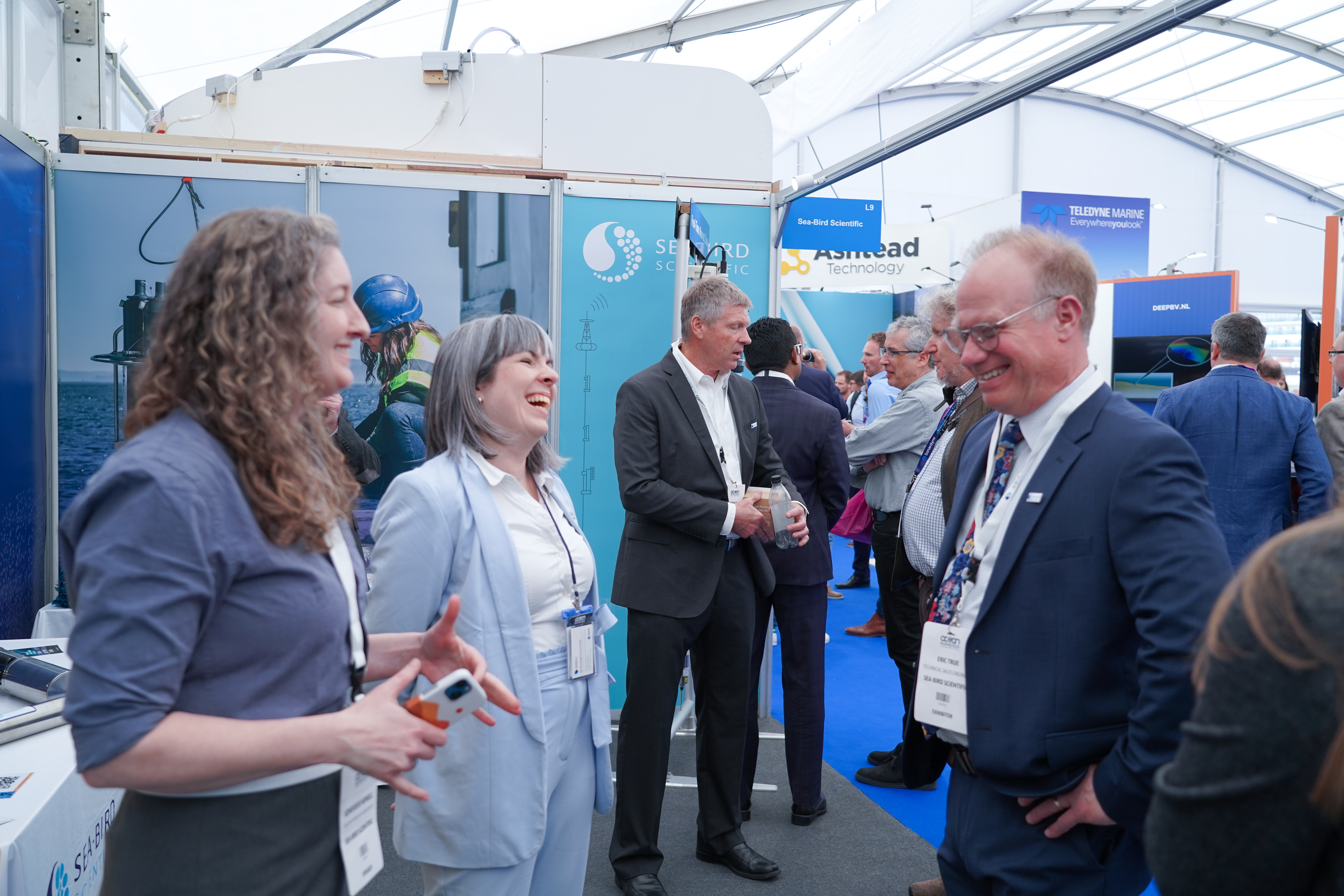 Sea-Bird Scientific employees at an event