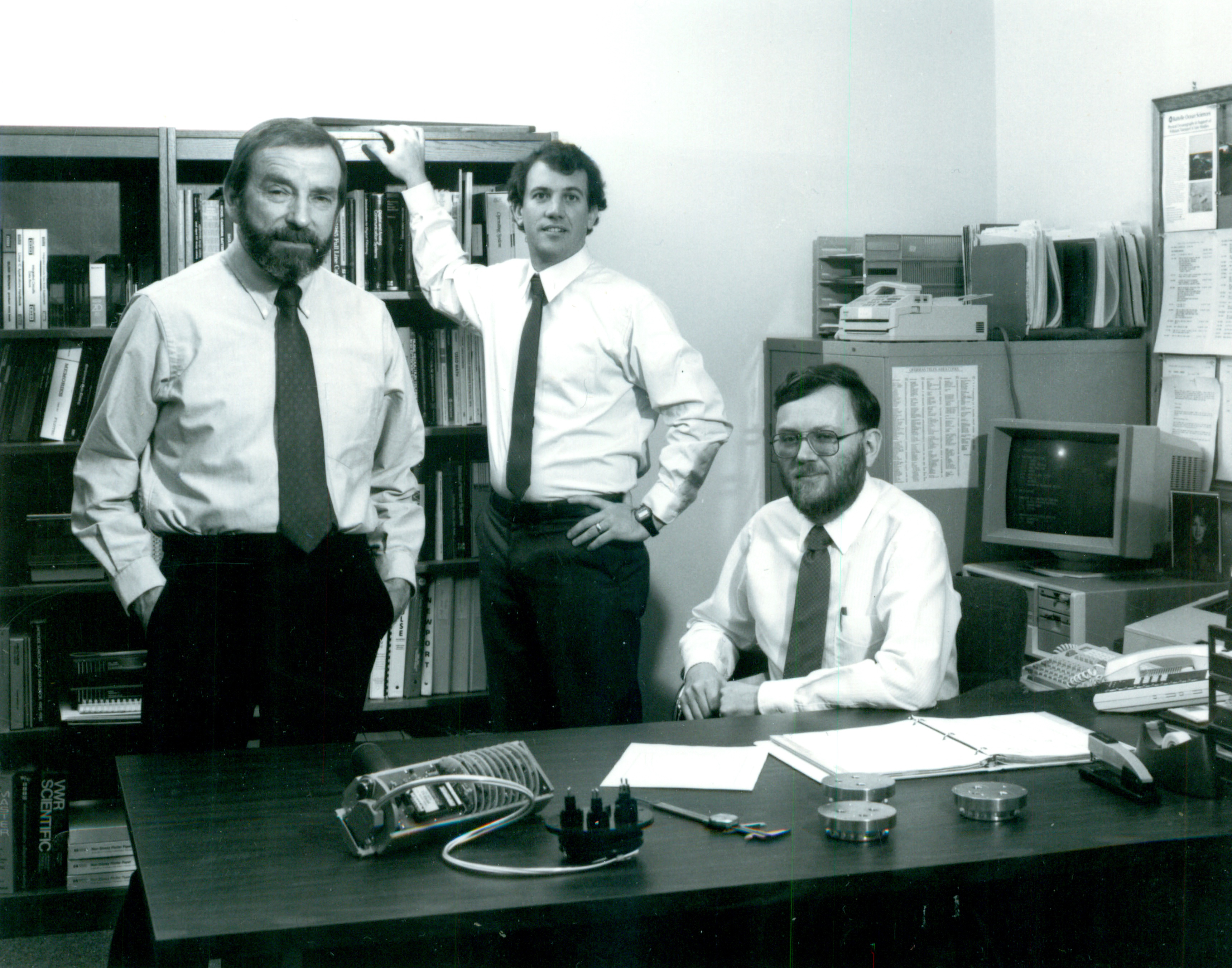 Art Pederson, John and Ken in early Sea-Bird Scientific