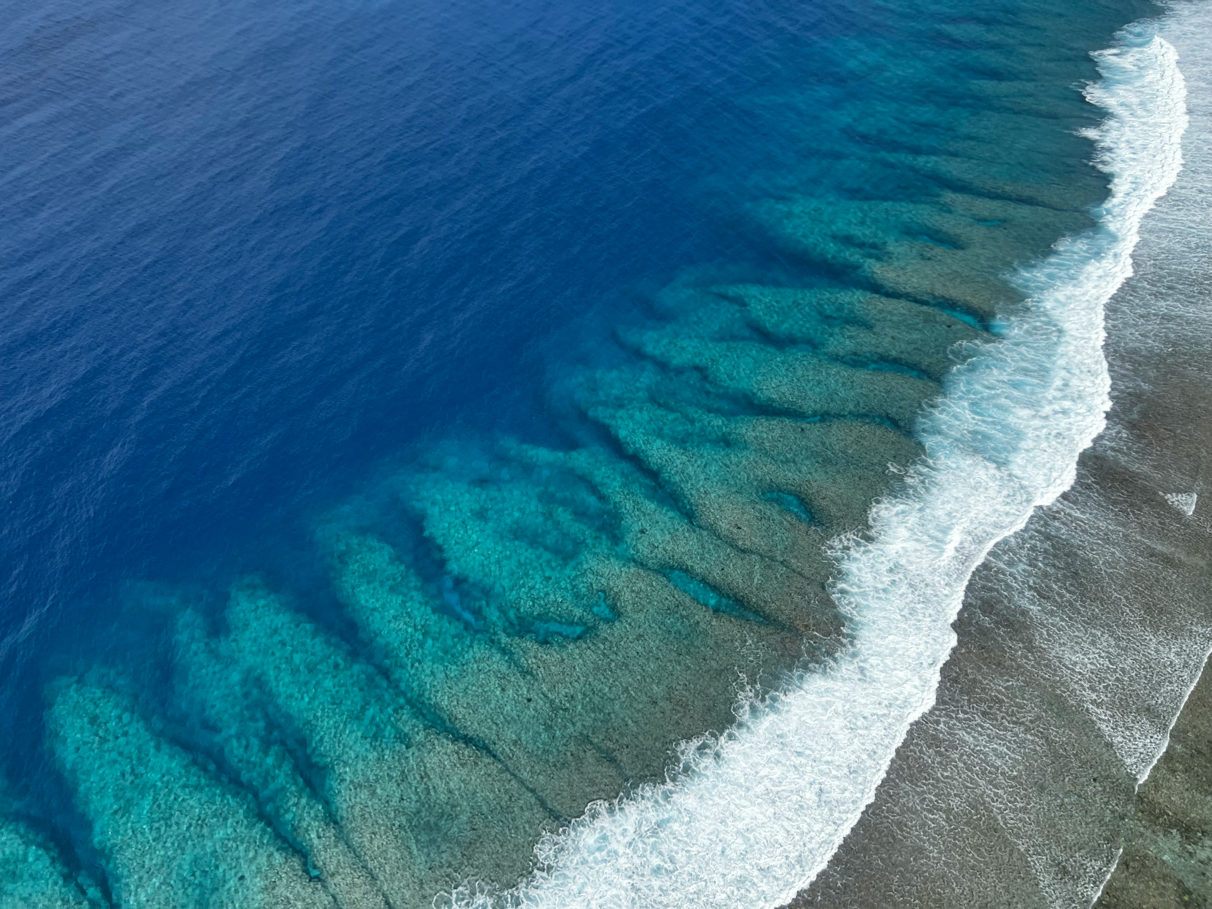 Green blue ocean coast