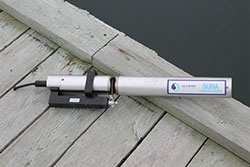 Titanium SUNA V2 in-situ nitrate sensor with integrated biowiper on a dock