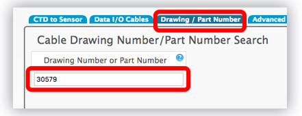 screenshot of the cable search interface