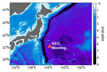 Site of the Kuroshio Extension Observatory(KEO) mooring in the Western Pacific